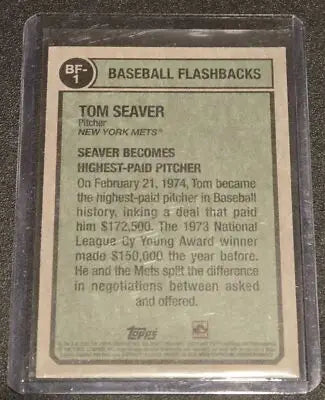 2023 Topps Heritage #BF-1 Tom Seaver Baseball Flashbacks - Baseball Card Single