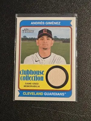 2023 Topps Heritage #CCR-AG Andrés Giménez Clubhouse Collection Relics - Baseball Card Single