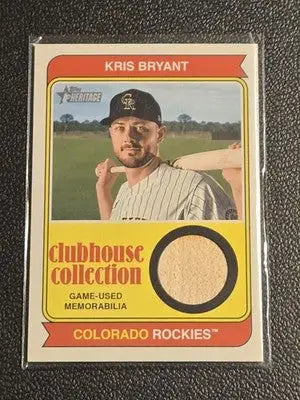 2023 Topps Heritage #CCR-KB Kris Bryant Clubhouse Collection Relics - Baseball Card Single