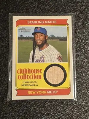 2023 Topps Heritage #CCR-SM Starling Marte Clubhouse Collection Relics - Baseball Card Single