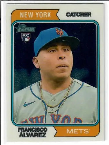 2023 Topps Heritage Chrome #388 Francisco Alvarez 081/999 NM-MT RC Rook ID:75691 - Baseball Card Single
