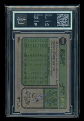 2023 Topps Heritage Chrome Silver Bordered Eddie Rosario #506 246/274 AC 9.5