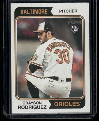 2023 Topps Heritage Grayson Rodriguez #541 Varation RC Baseball - Baseball Card Single