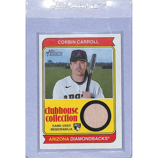2023 Topps Heritage High Number Clubhouse Collection Relics #CCR-CCA Corbin Carroll NM-MT MEM Arizona Diamondbacks
