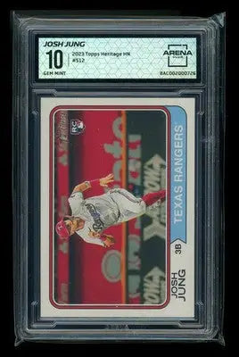 2023 Topps Heritage Josh Jung #512 RC Baseball Arena Club 10