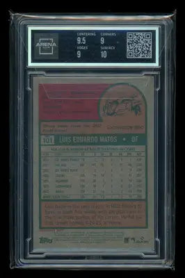 2023 Topps Heritage Luis Matos #101 Image Variation RC Baseball Arena Club 9.5