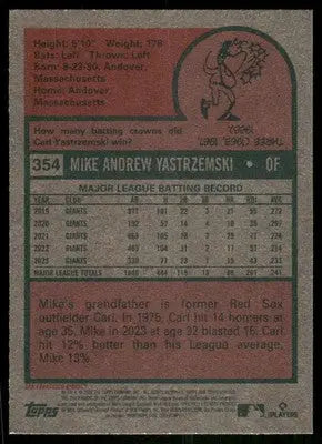 2023 Topps Heritage Mike Yastrzemski #354 Baseball - Baseball Card Single