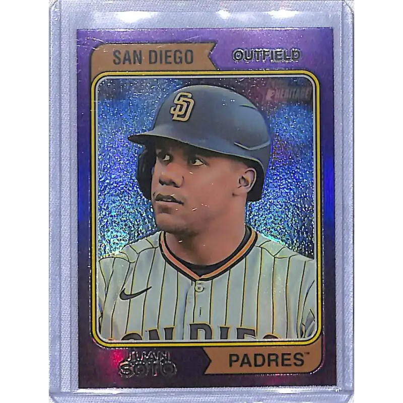 2023 Topps Heritage Purple #364 Juan Soto NM-MT San Diego Padres - Baseball Card Single