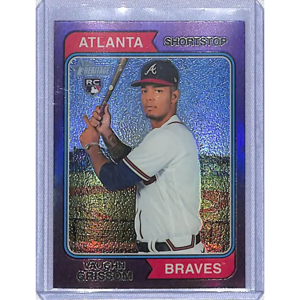 2023 Topps Heritage Purple #97 Vaughn Grissom NM-MT Atlanta Braves - Baseball Card Single