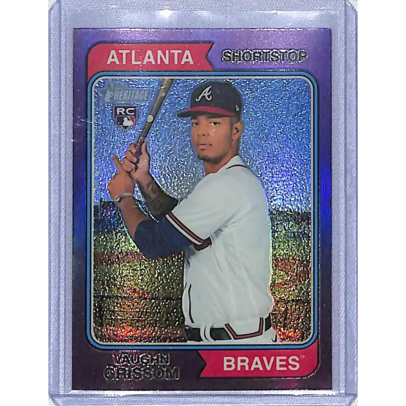 2023 Topps Heritage Purple #97 Vaughn Grissom NM-MT Atlanta Braves - Baseball Card Single