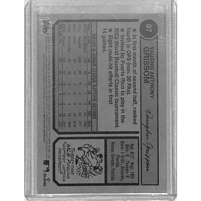 2023 Topps Heritage Purple #97 Vaughn Grissom NM-MT Atlanta Braves - Baseball Card Single