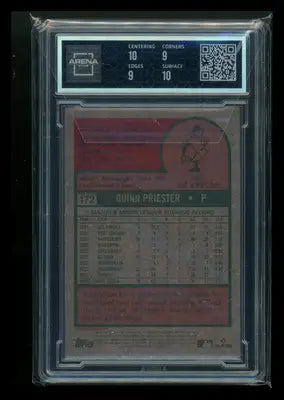 2023 Topps Heritage Quinn Priester #172 RC Baseball Arena Club 9.5 - Baseball Card Single