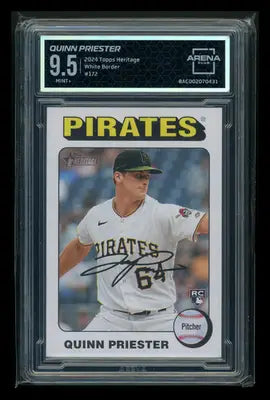 2023 Topps Heritage Quinn Priester #172 RC Baseball Arena Club 9.5 - Baseball Card Single