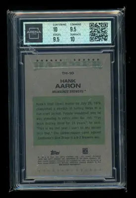 2023 Topps Heritage The Hammer Hank Aaron #TH-10 Baseball Arena Club 10 - Baseball Card Single