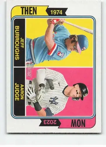 2023 Topps Heritage Then and Now #TAN-12 Aaron Judge/Jeff Burroughs NM- ID:73350 - Baseball Card Single