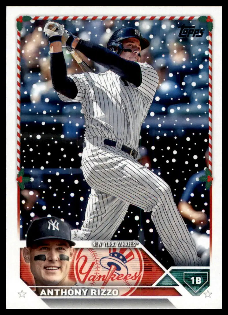 2023 Topps Holiday Anthony Rizzo H87 New York Yankees NM - Baseball Card Single