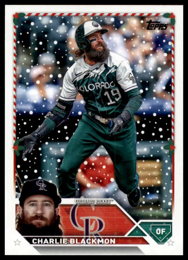 2023 Topps Holiday Charlie Blackmon H109 Colorado Rockies NM - Baseball Card Single