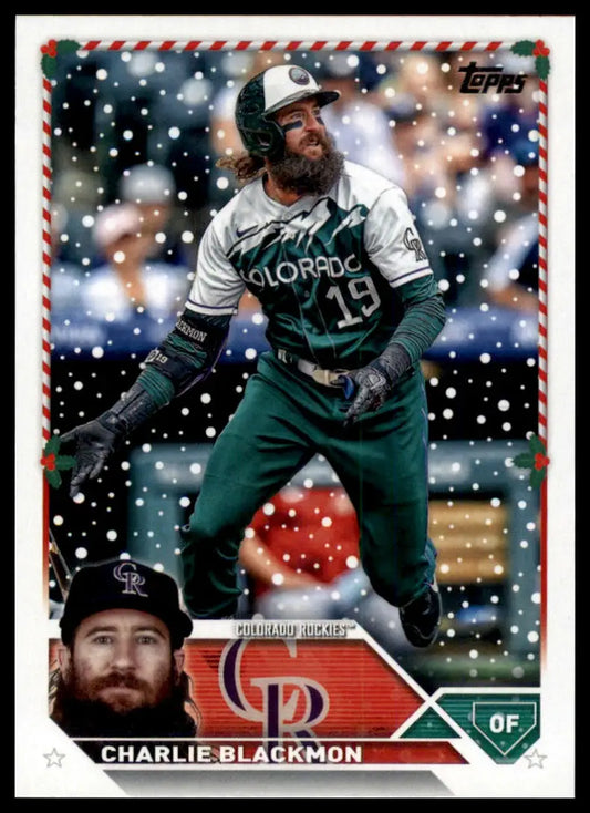 2023 Topps Holiday Charlie Blackmon H109 Colorado Rockies NM - Baseball Card Single