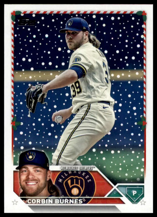 2023 Topps Holiday Corbin Burnes H112 Milwaukee Brewers NM - Baseball Card Single