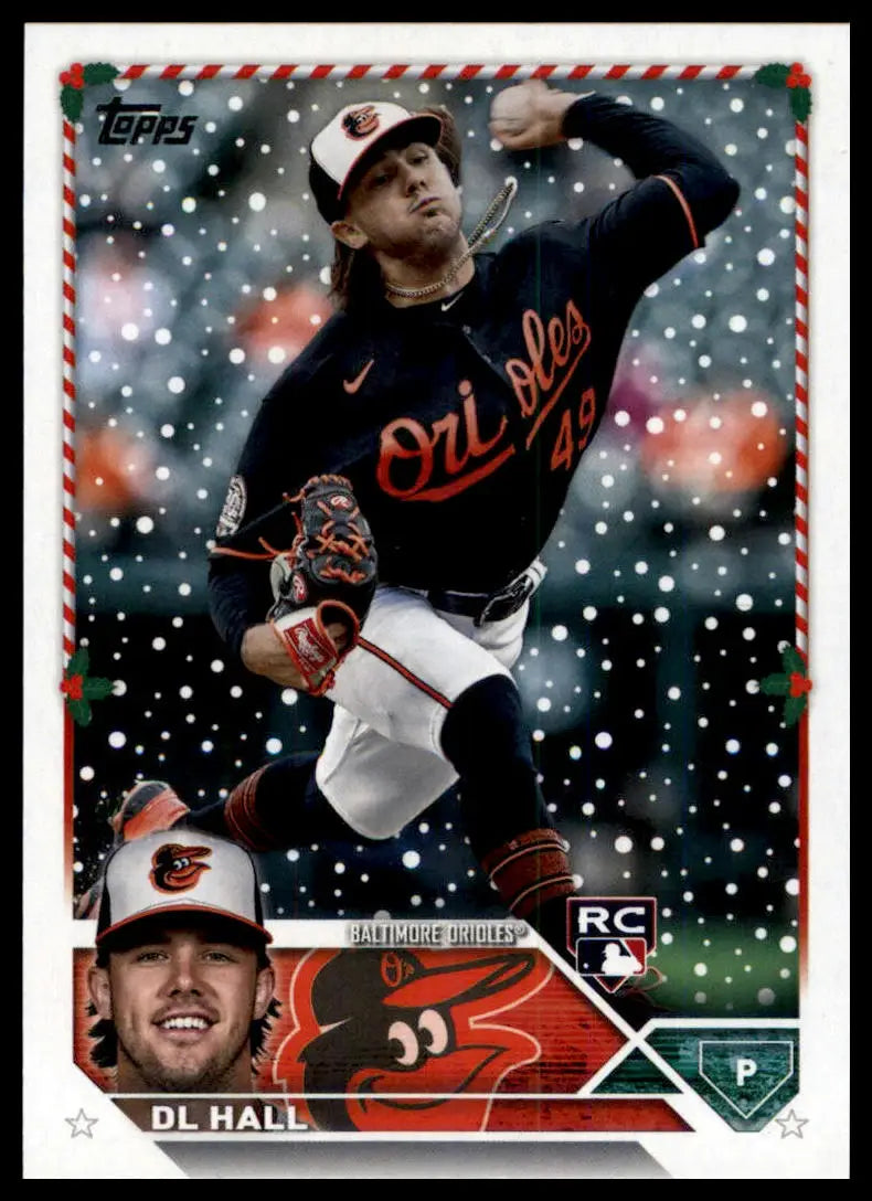 2023 Topps Holiday DL Hall RC H147 Baltimore Orioles NM - Baseball Card Single