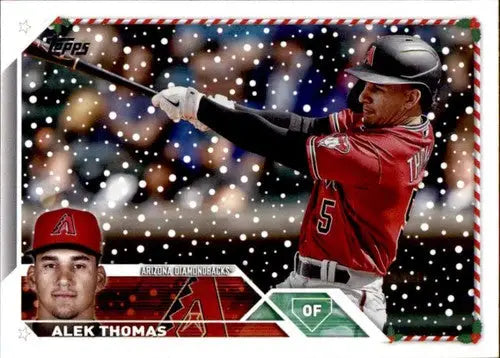 2023 Topps Holiday H10 Alek Thomas baseball card Diamondbacks near mint ID 65858