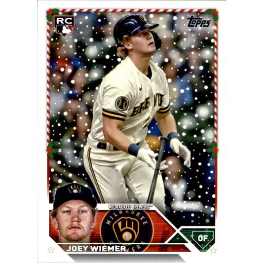 2023 Topps Holiday #H101 Joey Wiemer NM-MT RC Rookie Milwaukee Brewers Baseball Card - Baseball Card Single