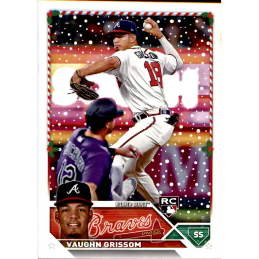 2023 Topps Holiday #H107 Vaughn Grissom NM-MT RC Rookie Atlanta Braves Baseball Card - Baseball Card Single
