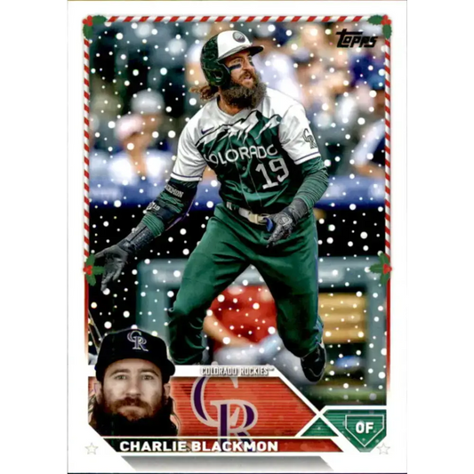 2023 Topps Holiday #H109 Charlie Blackmon NM-MT Colorado Rockies Baseball Card - Baseball Card Single