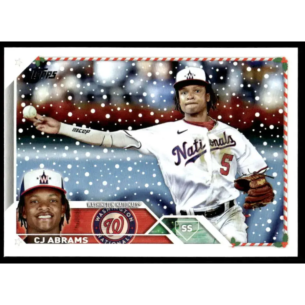2023 Topps Holiday #H11 CJ Abrams NM-MT Washington Nationals Baseball Card - Baseball Card Single