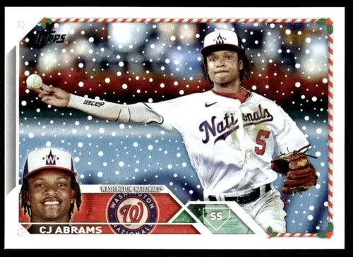 2023 Topps Holiday #H11 CJ Abrams NM Near Mint Nationals ID:65860 - Baseball Card Single