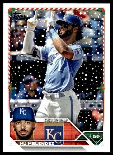 2023 Topps Holiday #H110 MJ Melendez NM Near Mint Royals ID:66313 - Baseball Card Single