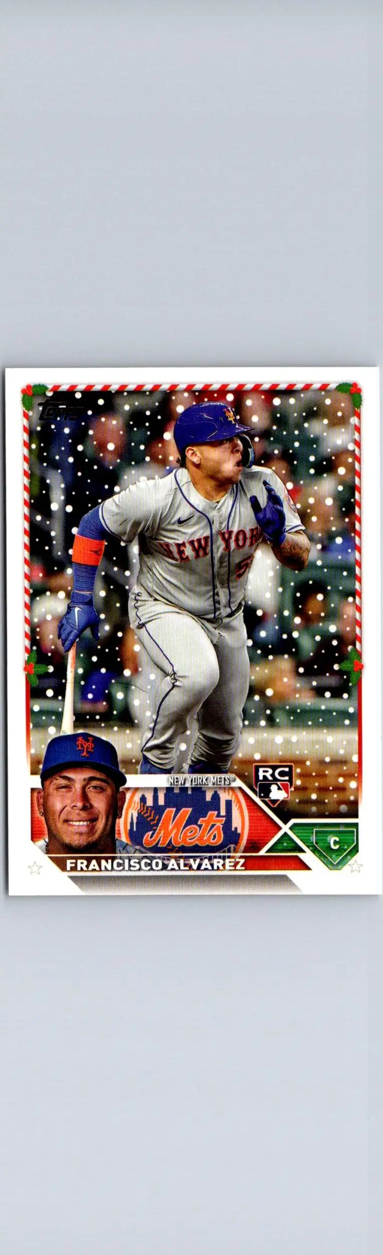 2023 Topps Holiday H111 Francisco Alvarez baseball card front view