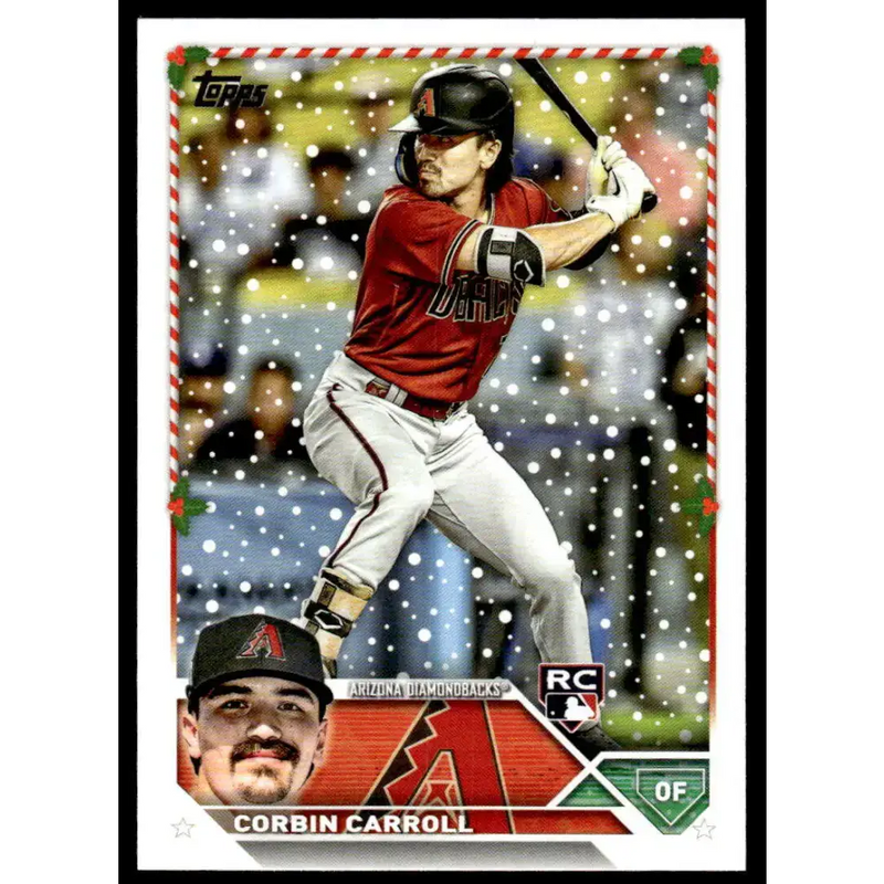 2023 Topps Holiday #H113 Corbin Carroll NM-MT RC Rookie Arizona Diamondbacks Baseball Card - Baseball Card Single