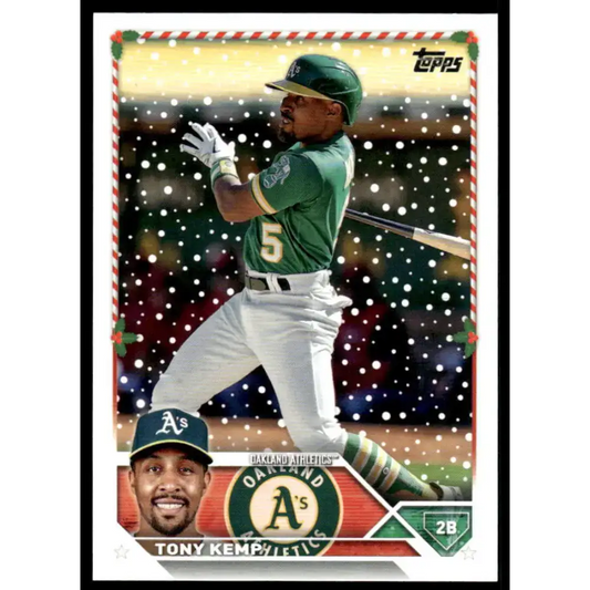 2023 Topps Holiday #H12 Tony Kemp NM-MT Oakland Athletics Baseball Card - Baseball Card Single