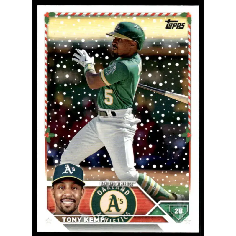 2023 Topps Holiday #H12 Tony Kemp NM-MT Oakland Athletics Baseball Card - Baseball Card Single