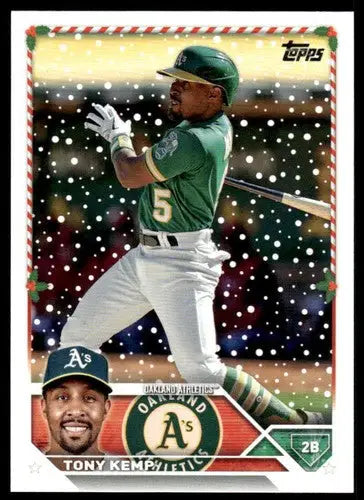 2023 Topps Holiday #H12 Tony Kemp NM Near Mint Athletics ID:65863 - Baseball Card Single