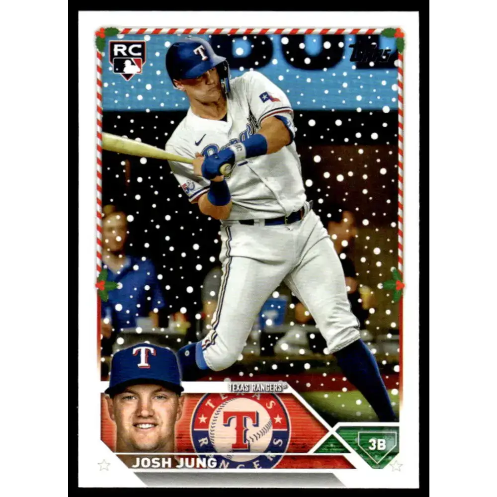 2023 Topps Holiday #H120 Josh Jung NM-MT RC Rookie Texas Rangers Baseball Card - Baseball Card Single