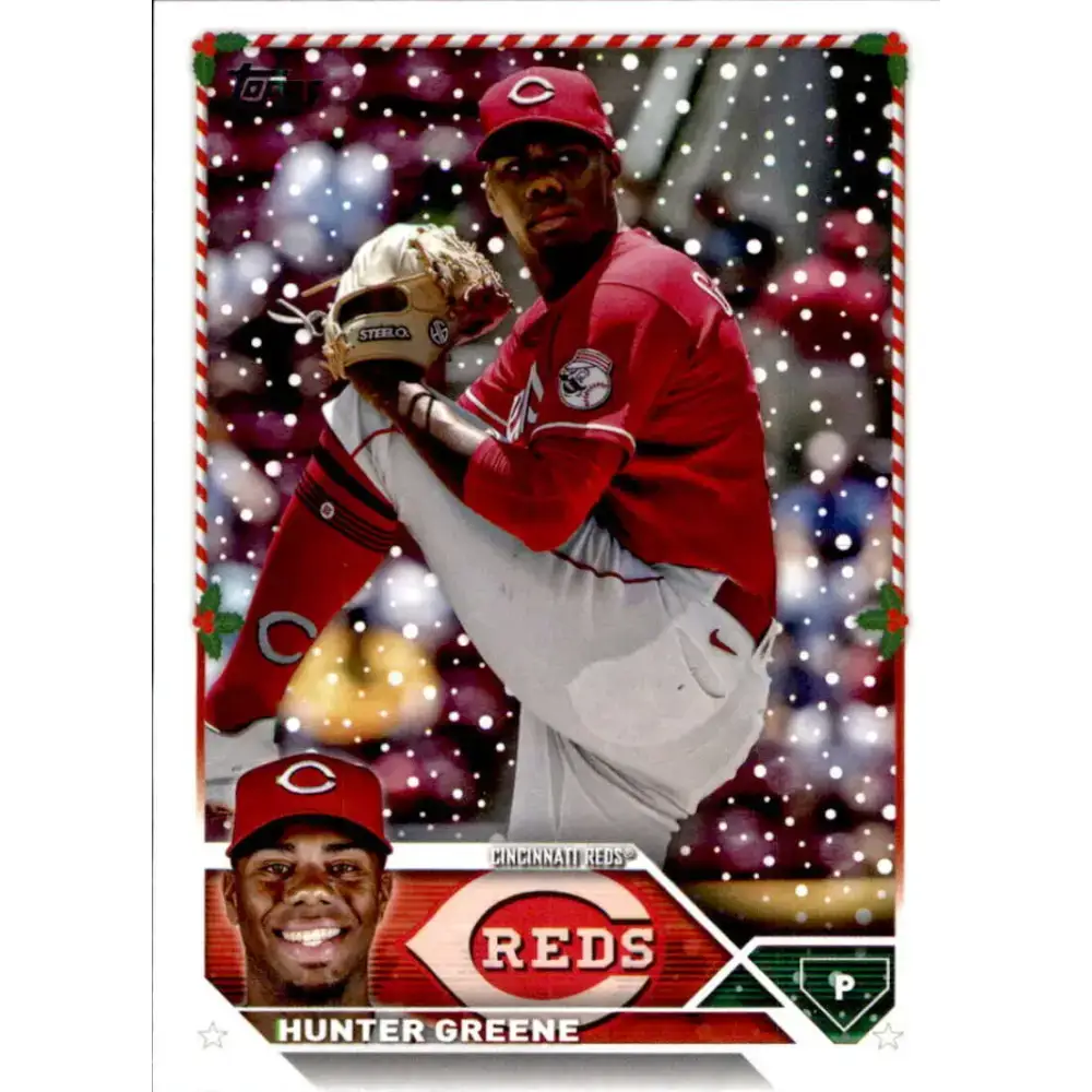 2023 Topps Holiday #H13 Hunter Greene NM-MT Cincinnati Reds Baseball Card - Baseball Card Single