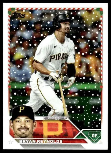 2023 Topps Holiday H132 Bryan Reynolds baseball card Pirates Near Mint NM ID 66351
