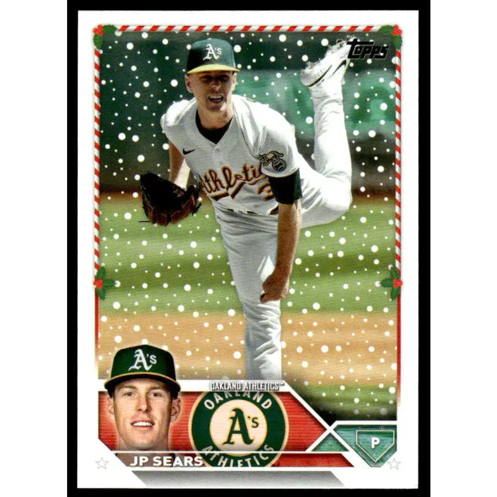 2023 Topps Holiday #H133 JP Sears NM-MT Oakland Athletics Baseball Card - Baseball Card Single