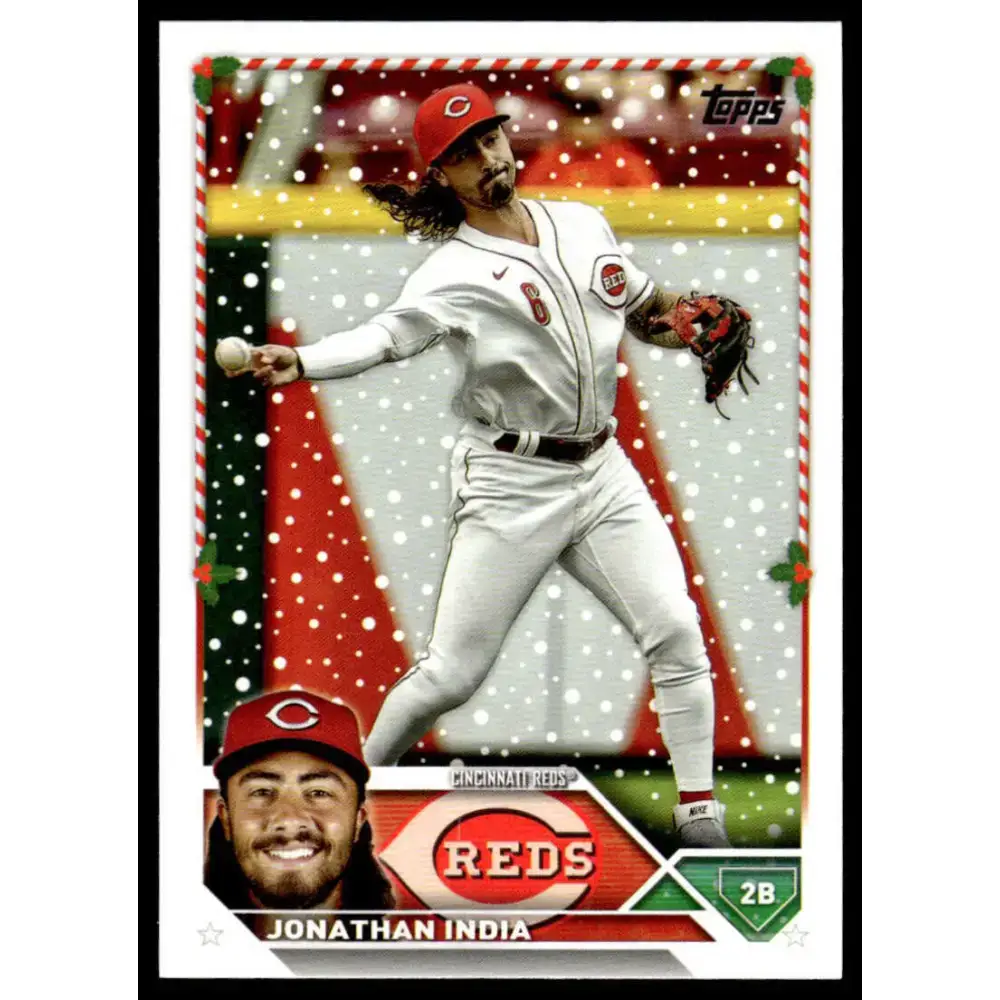 2023 Topps Holiday #H135 Jonathan India NM-MT Cincinnati Reds Baseball Card - Baseball Card Single