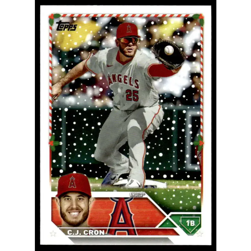 2023 Topps Holiday #H139 C.J. Cron NM-MT Los Angeles Angels Baseball Card - Baseball Card Single