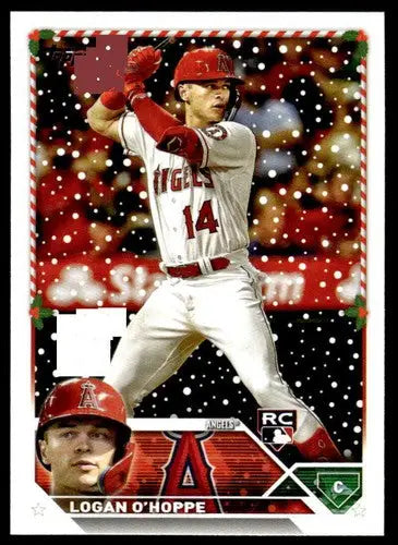 2023 Topps Holiday Logan O’Hoppe baseball card original gloss mint RC rookie Angels
