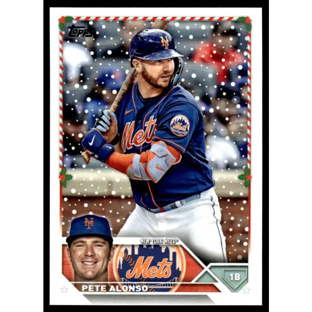2023 Topps Holiday #H150 Pete Alonso NM-MT New York Mets Baseball Card - Baseball Card Single