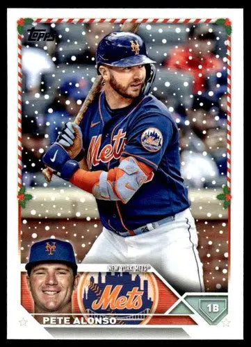2023 Topps Holiday #H150 Pete Alonso NM Near Mint Mets ID:66389 - Baseball Card Single