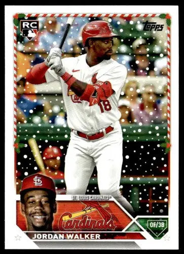 2023 Topps Holiday #H154 Jordan Walker NM Near Mint RC Rookie Cardinals ID:66394 - Baseball Card Single