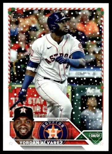2023 Topps Holiday H160 Yordan Alvarez baseball card Astros near mint NM ID 66545
