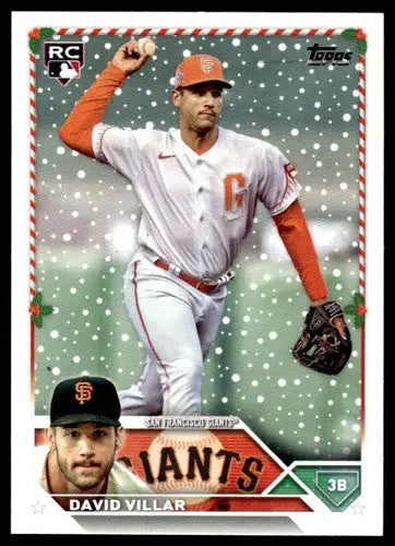 2023 Topps Holiday #H161 David Villar NM Near Mint RC Rookie Giants ID:66548 - Baseball Card Single
