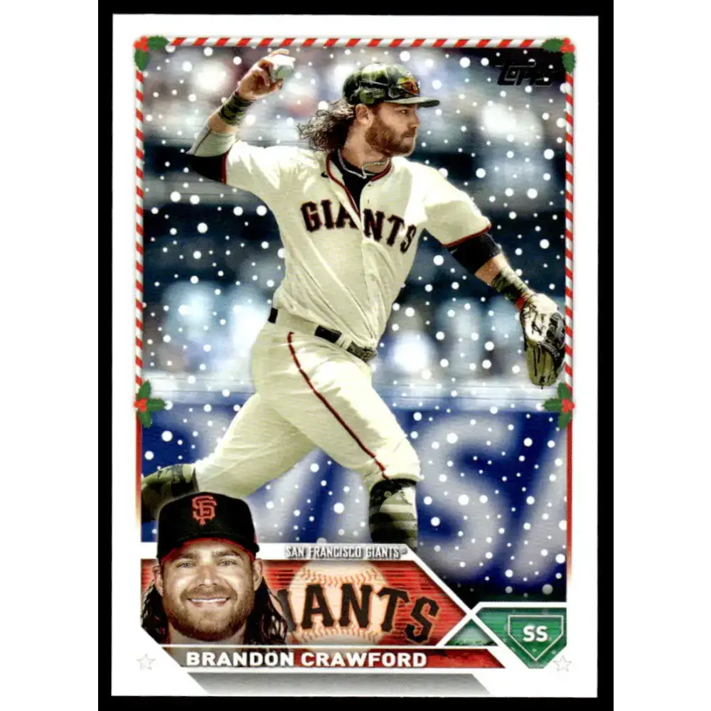 2023 Topps Holiday #H162 Brandon Crawford NM-MT San Francisco Giants Baseball Card - Baseball Card Single