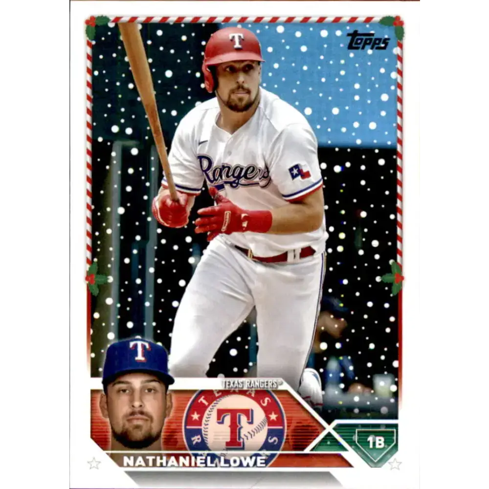 2023 Topps Holiday #H165 Nathaniel Lowe NM-MT Texas Rangers Baseball Card - Baseball Card Single